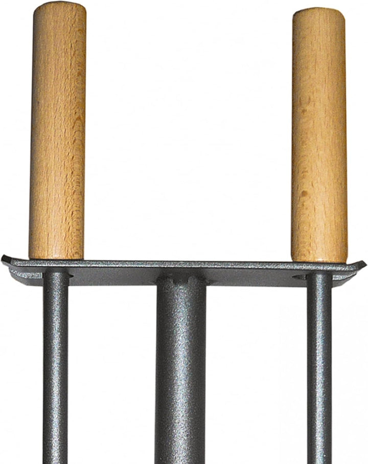 raik 21.02.376.2 Kaminbesteck 2-teilig, anthrazit beschichtet, 39cm