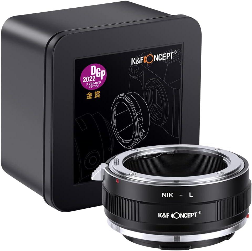 K&F Concept Objektivadapter NIK-L Manueller Fokus Kompatibel mit Nikon F-Objektiv auf L-Mount-Kamera