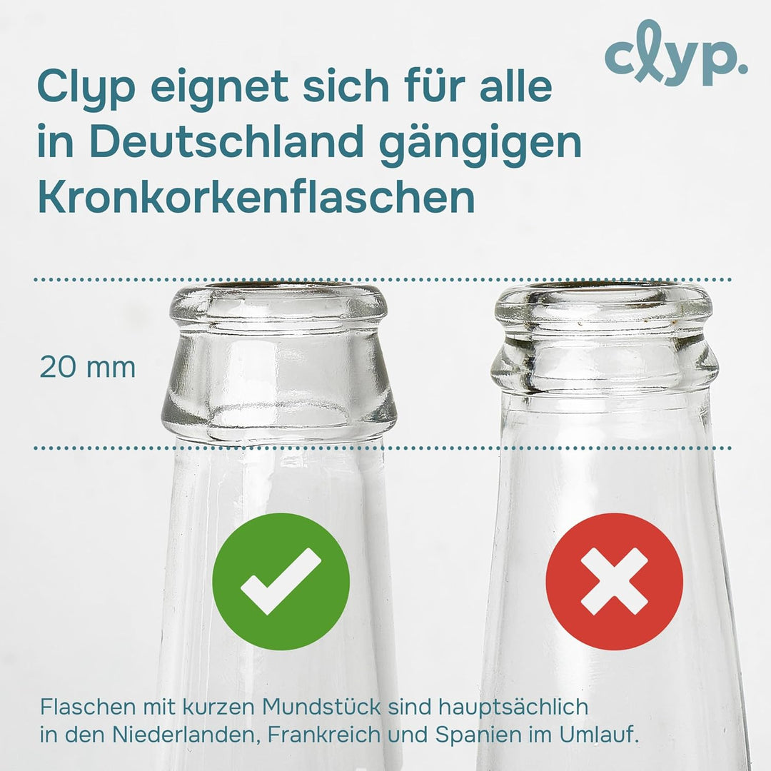 clyp 2 in 1 - Original Flaschenverschluss mit integriertem Flaschenöffner - vielseitig einsetzbar au