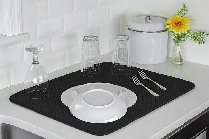 BW&amp;HM Abtropfmatte Geschirr Mikrofaser Abtropfmatte Spüle Dish Drying Mat Saugstarke Wendbare Schnel