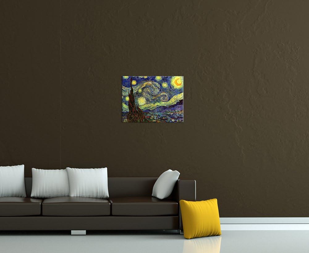 Bilderdepot24 Bild auf Leinwand | Vincent van Gogh - Sternennacht in 60x50 cm als Wandbild | Wand-de