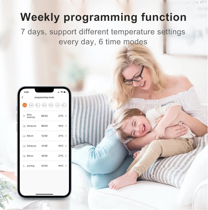 Smart Thermostat Heizkörperventil Programmierbares Thermostatventil, Zigbee Thermostat zur Temperatu