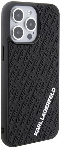 KARL LAGERFELD KLHCP15X3DMKRLK Hülle für iPhone 15 Pro Max 6.7" Schwarz hardcase 3D Rubber Multi Log