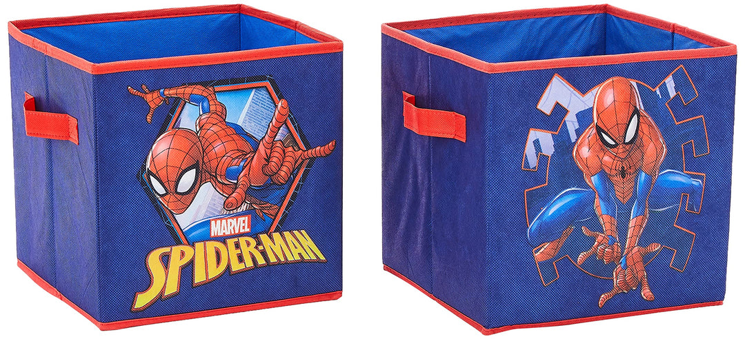 Idea Nuova Marvel Spiderman Aufbewahrungswürfel, zusammenklappbar, Blau, Spiderman