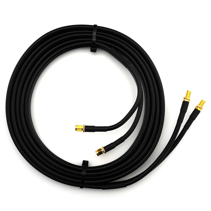 12m RP-SMA Stecker auf RP-SMA Buchse Doppel-Koaxialkabel — HF-240 (LMR 240 Äquivalent) Twin Verlänge