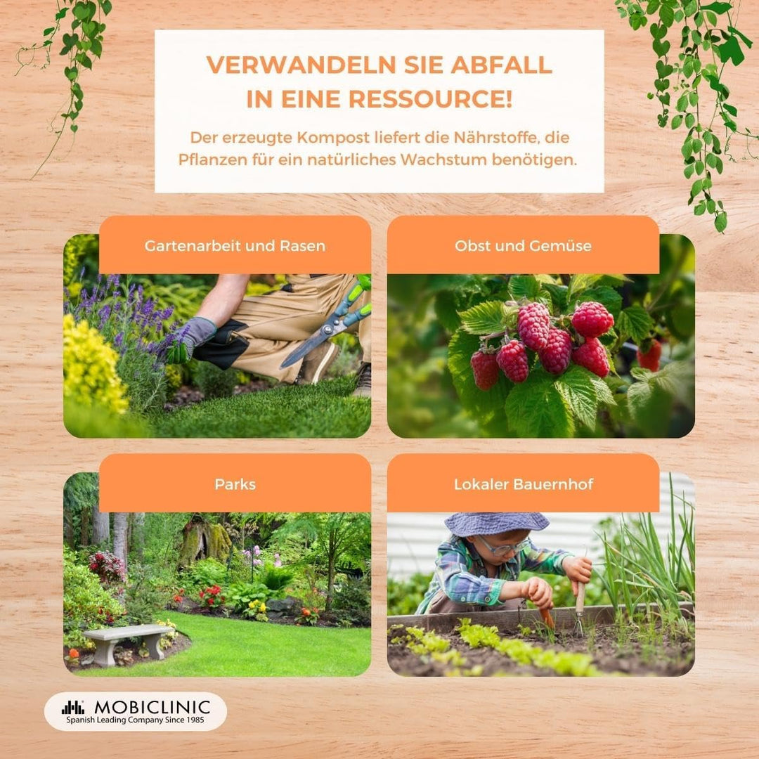 Mobiclinic®, Gartenkomposter, Biobin, Keine zusätzlichen Kosten, 300l, Umweltfreundlich, Europäische