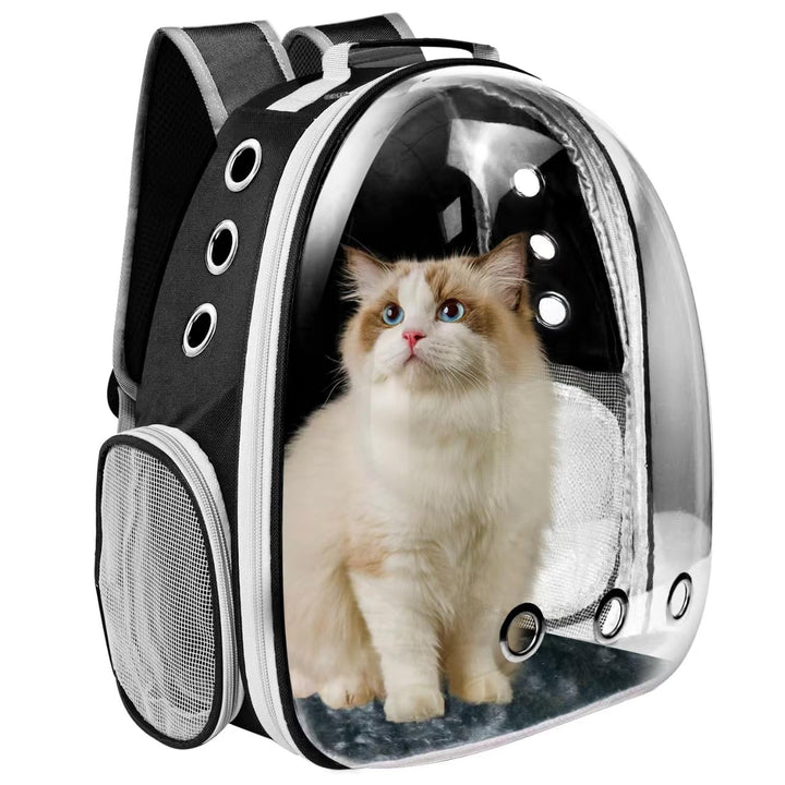 Katzen-Rucksack, Haustier-Tragetasche mit belüftetem Design zum Tragen von Welpen und Katzen, Hausti