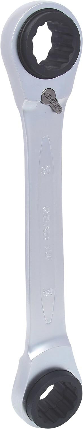 KS Tools 503.4554 4 in 1 GEARplus umschaltbar Doppel-Ratschenringschlüssel, 30x32x34x36mm, 30x32x34x
