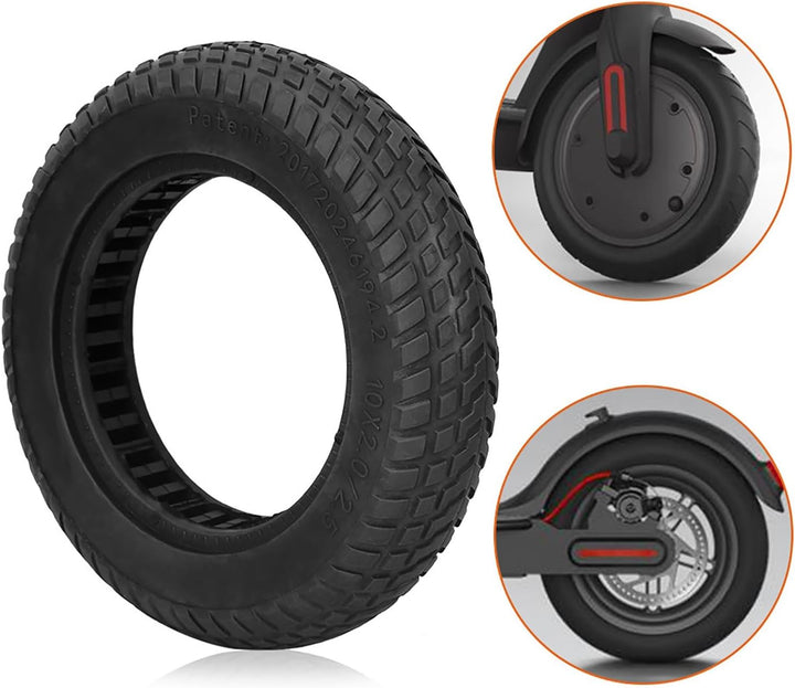 E Scooter Reifen, 10 Zoll Vollgummi Ersatzreifen Solid Reifen Schlauchloser VollreifenKompatibel mit