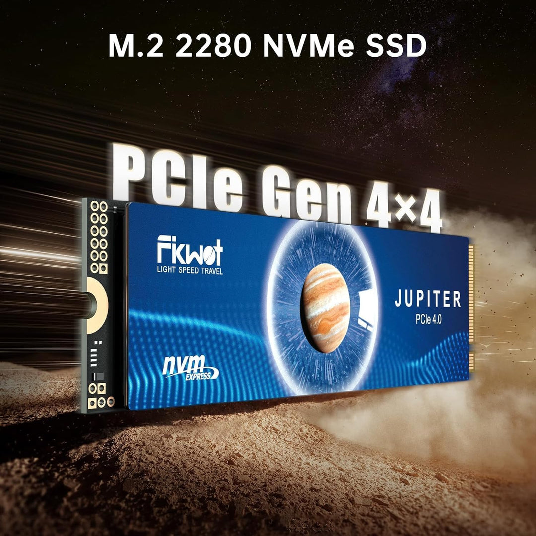 Fikwot M.2 SSD, 4TB NVMe SSD M.2, PCIe Gen4, Bis zu 7300MB/s Lesen, Interne SSD für PS5 Gaming und L