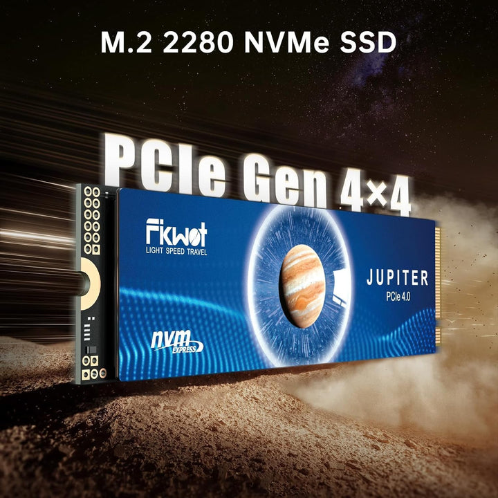 Fikwot M.2 SSD, 4TB NVMe SSD M.2, PCIe Gen4, Bis zu 7300MB/s Lesen, Interne SSD für PS5 Gaming und L