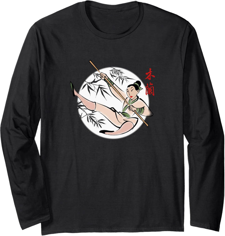 Disney Mulan Full Moon Jumping Warrior Langarmshirt