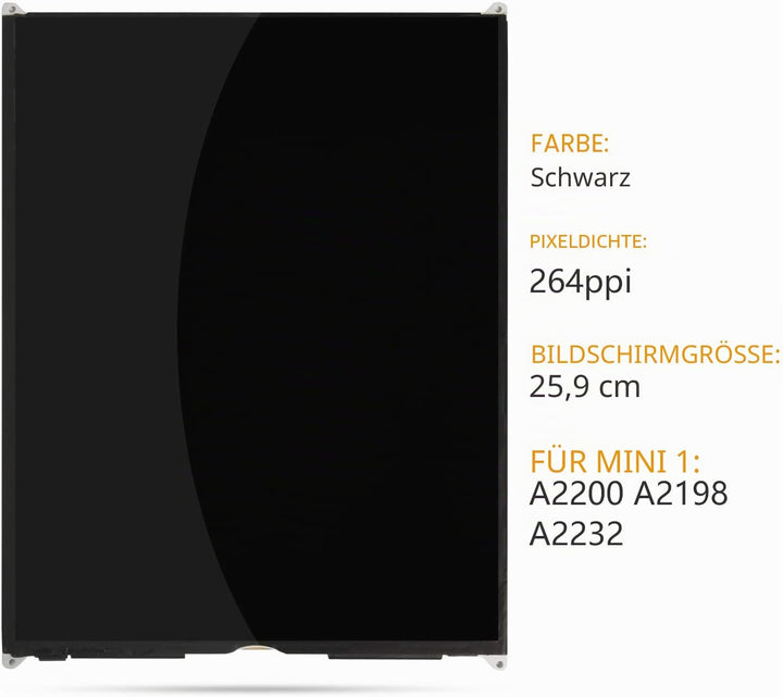 Ersatzbildschirm Compatible für iPad 10.2 2019 iPAD 7 7th A2197 A2200 A2198 A2232 LCD Display kompat