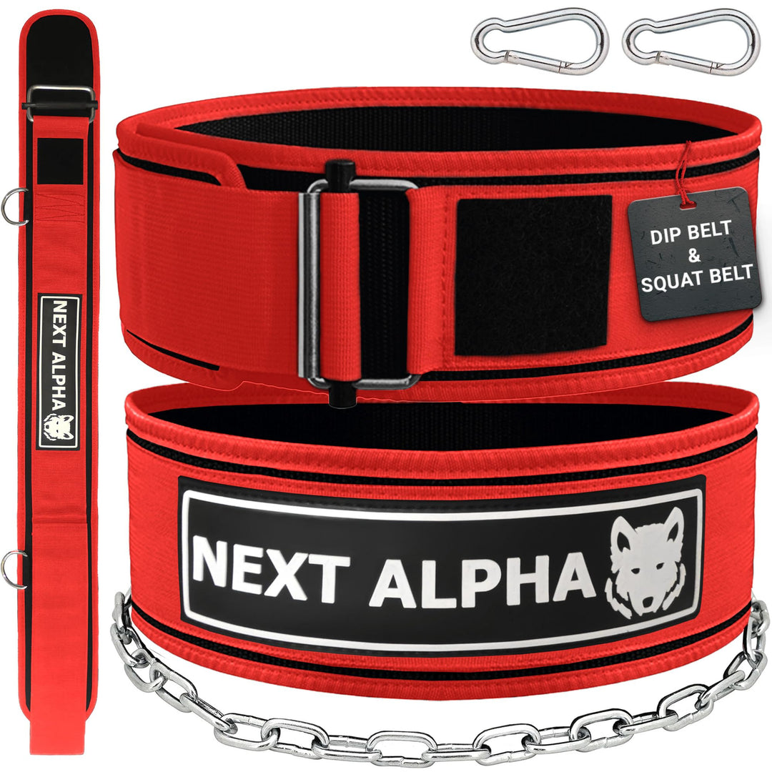 Next Alpha Gewichthebergürtel &amp; Dip Gürtel-Kombination - Custom Weight Lifting Belt für Herren und D