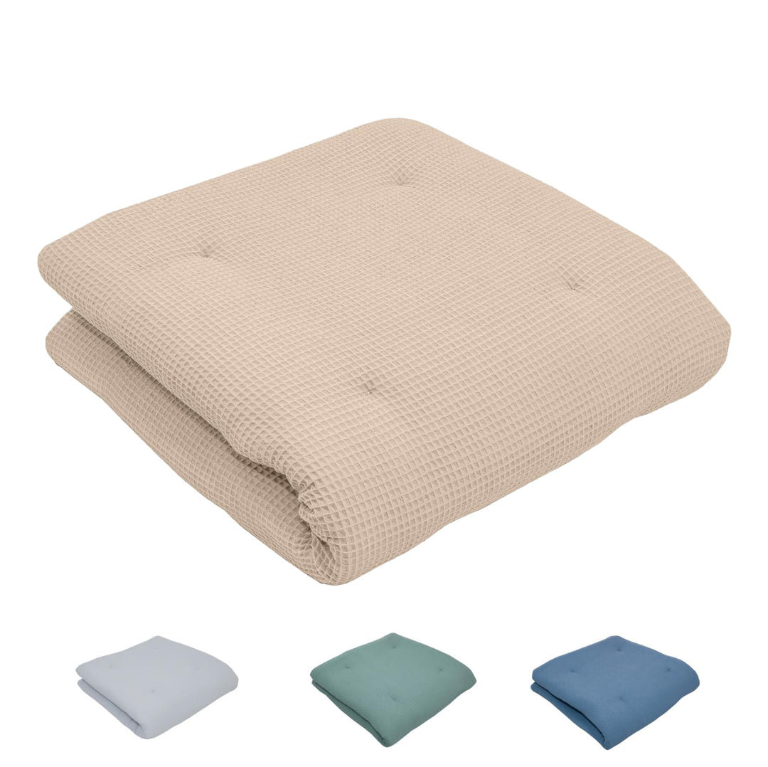 ULLENBOOM Baby Krabbeldecke 100x100 cm gepolstert in Sand (Made in EU) - Krabbeldecke für Baby mit 1