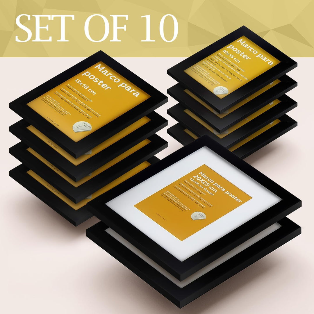 Nacnic 10-er Set Klassische Rahmen zum Schutz und Anzeige von Fotos, Diplome, Poster, Kunstdrücke in