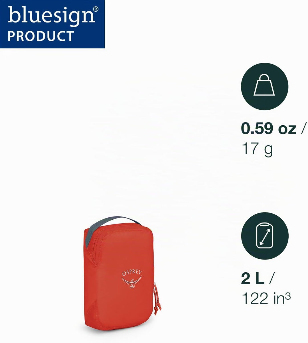 Osprey Ultralight Packwürfel Mars Orange S - Fassungsvermögen 2L, Mars Orange S - Fassungsvermögen 2