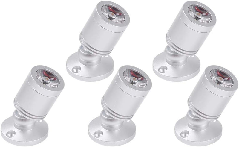 Klein LED Einbaustrahler 5 Stück 3W Mini led spot, 360° Schwenkbar, 230V Aluminium Deckenstrahler De