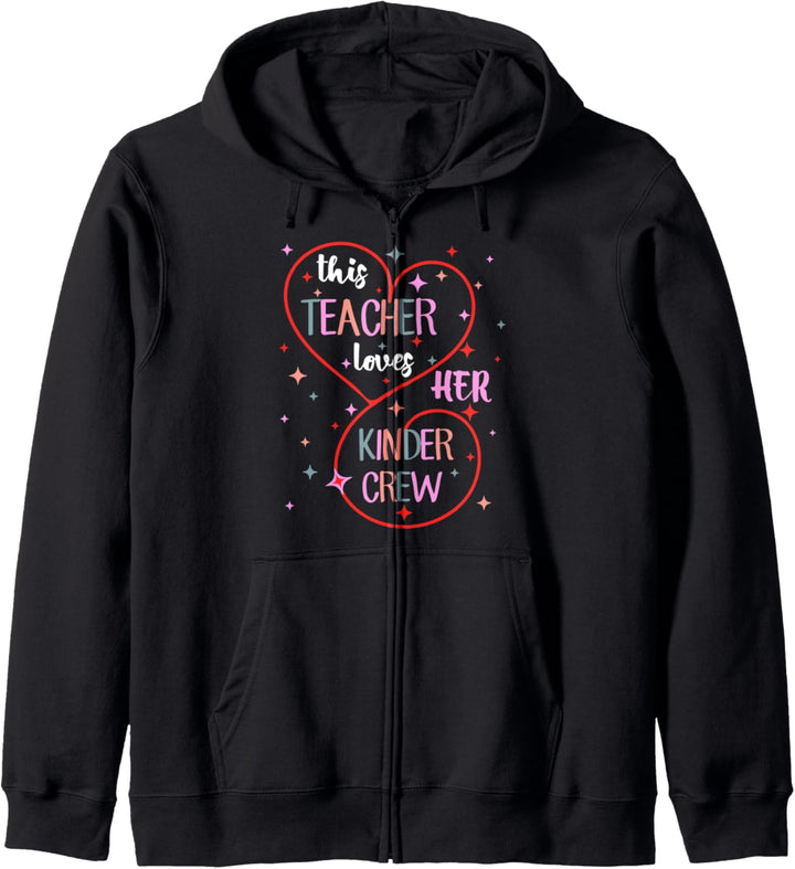 Lustiger Lehrer This Teacher Loves Her Kinder Crew Kapuzenjacke