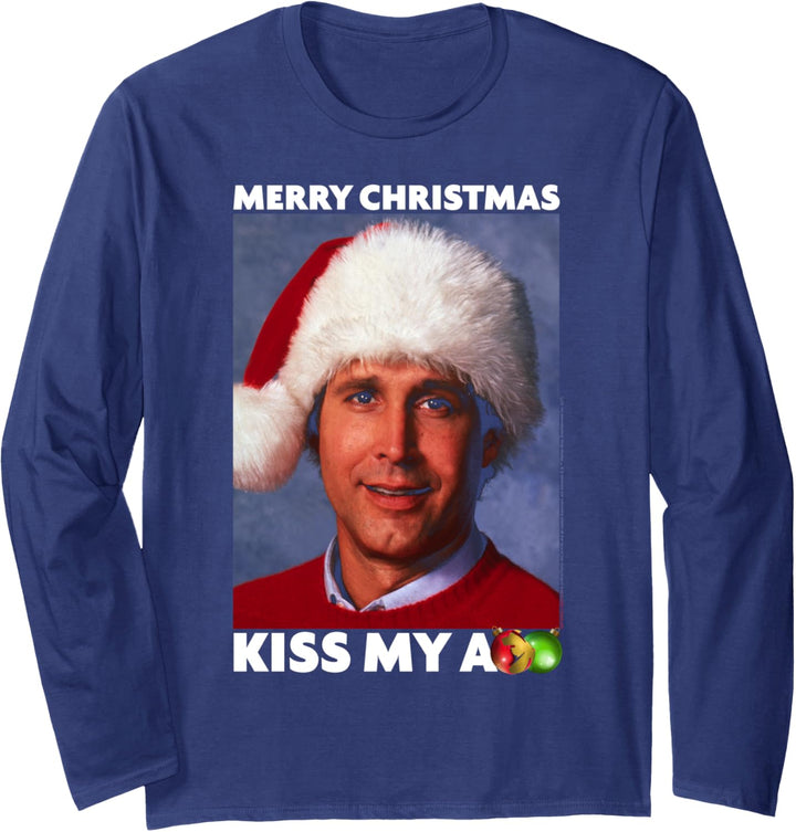 National Lampoon's Christmas Vacation Merry Kiss Weihnachten Langarmshirt