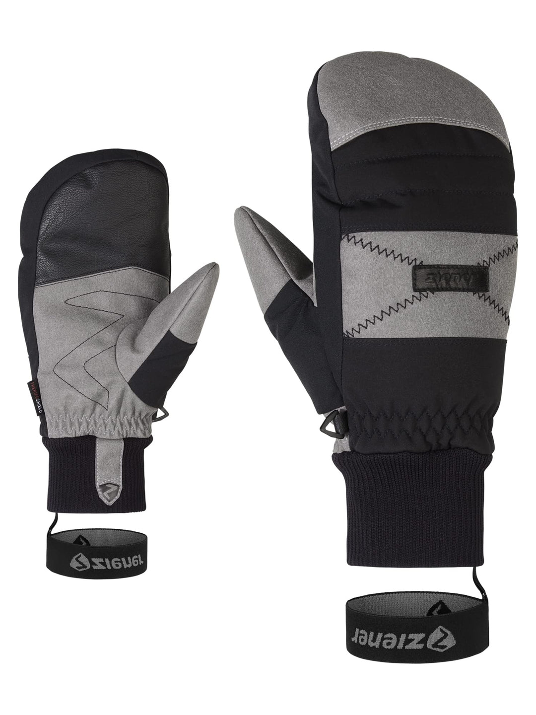 Ziener Herren Gendon Ski-Fäustling/Wintersport | atmungsaktiv, wasserdicht, trendig 9.5 Schwarz, 9.5
