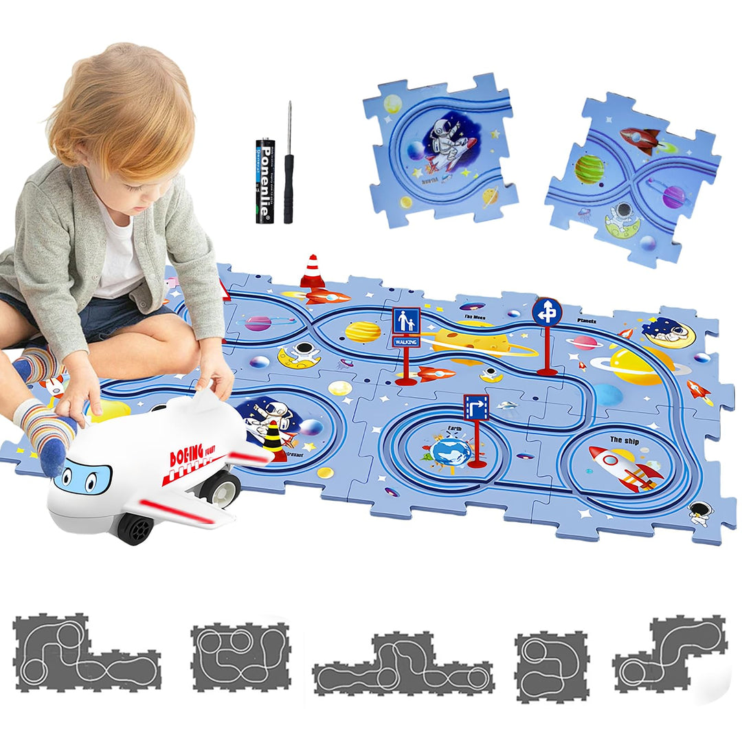 Auto Spielzeug Autorennbahn Spielzeugauto 8pcs DIY-Puzzlebahn für Kinderspielzeug DIY-Route Cars Spi