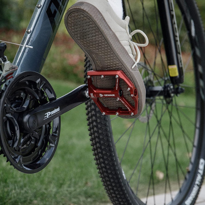 GEWAGE Rennrad-/Mountainbike-Pedale – 3 Lager Fahrradpedale – CNC-gefräste 9/16-Zoll-Flachpedale mit