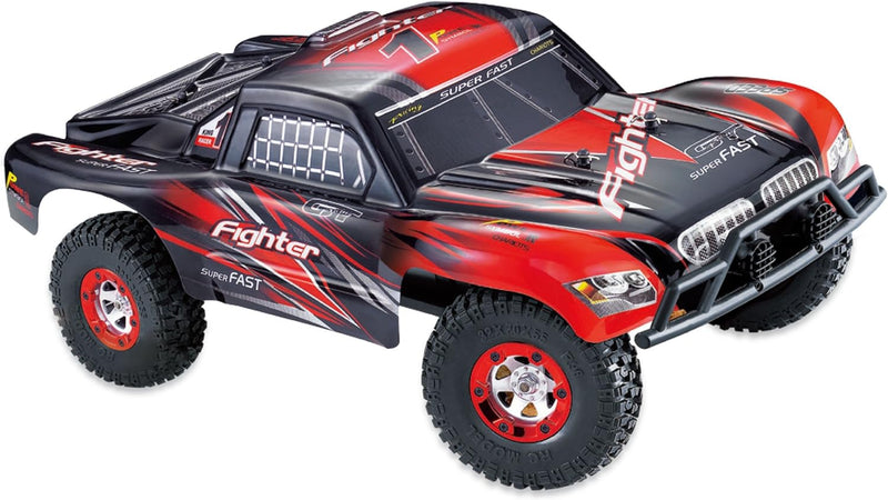 Amewi 22245 Fighter PRO 4WD brushless 1:12 Short Course, RTR,2,4GHz, Rot, Schwarz, Weiss