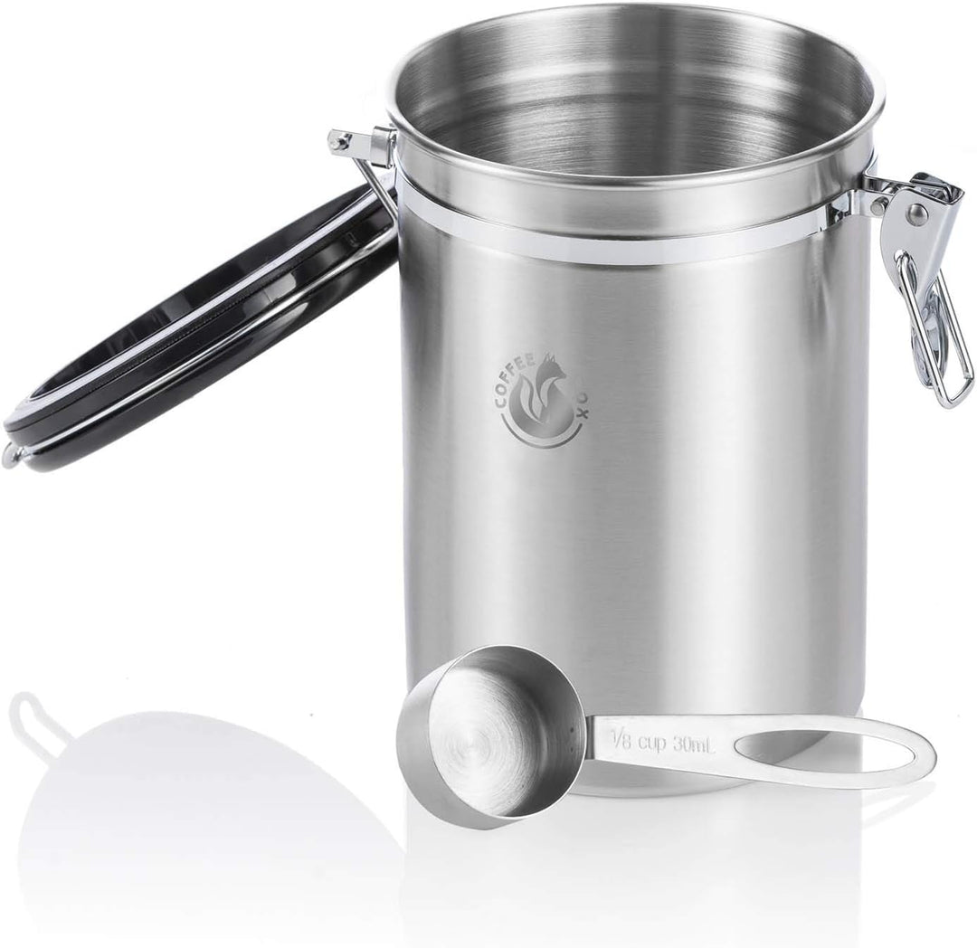 Vakuum Kaffeedose Teedose Vorratsdose - Vorratsbehälter Vakuumdose mit Aroma-Deckel Luftdicht Gross