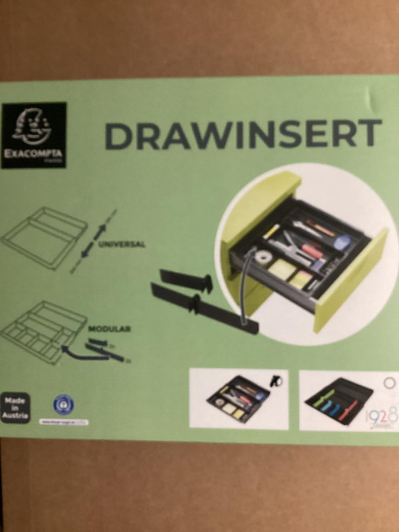 Exacompta 316014D Schubladen-Einlage Drawinsert (mit 4 abnehmbaren Flügeln, 100% aus Recycling-Kunst