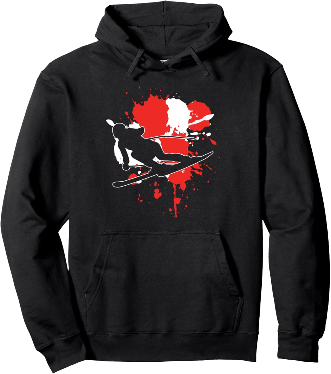Austria Flag Skifahrer - Austria Alpine Ski Pullover Hoodie