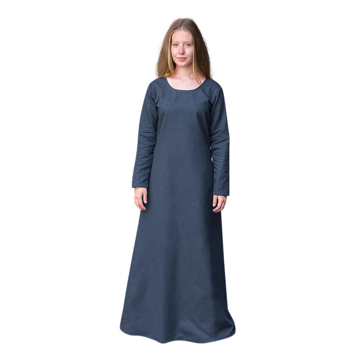 Mittelalter Unter Kleid Freya blau Kostüm Zubehör Baumwolle - XXL, XXL