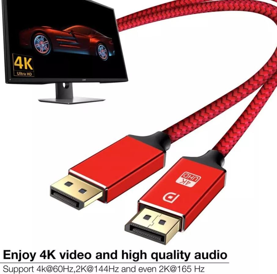 Reagle DisplayPort Kabel 1.4 DP 8K@60Hz 4K@144Hz 2K@240Hz, FreeSync, G-Sync Display Port für Monitor