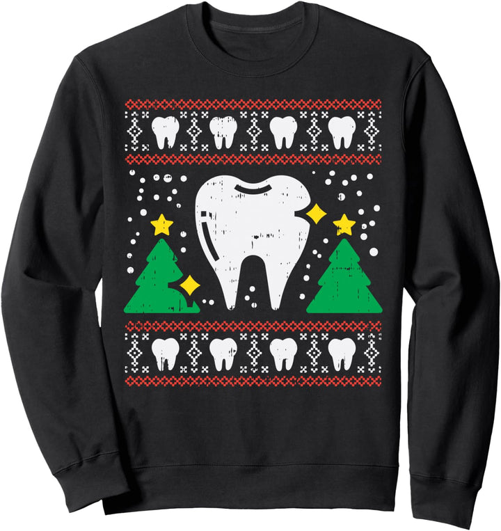 Tooth Ugly Christmas Sweater Funny Teeth Xmas Dentist Gift Sweatshirt