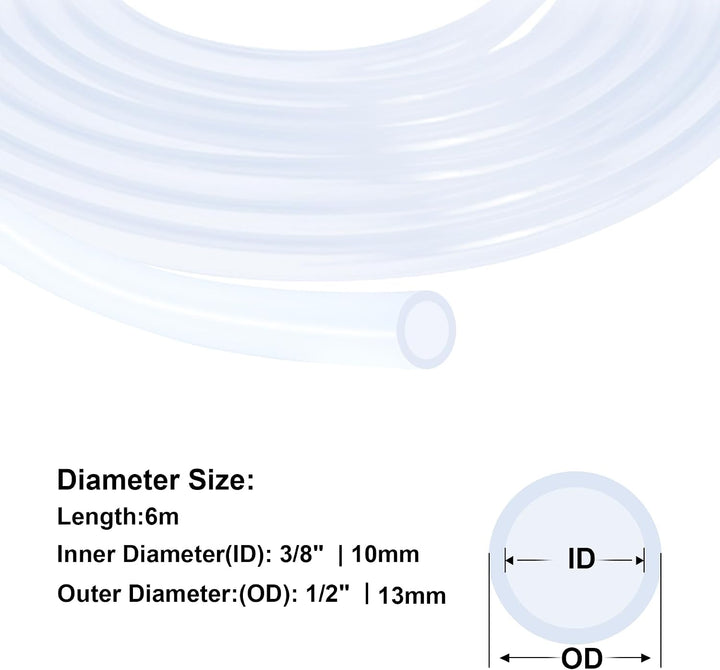 iMeistek Silikonschlauch 10mm ID x 13mm OD 6 Meter, Flexibler Lebensmitteltaugliche Schlauch Silikon