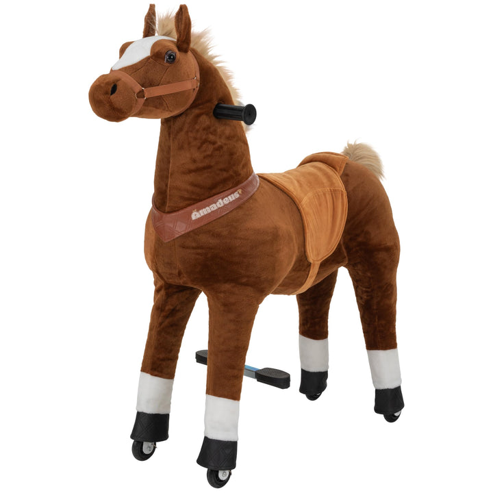 Miweba Pony Amadeus | Reitpferd auf Rollen - Pferd für Kinder - Schaukelpferd - Schaukeltier - Kusch