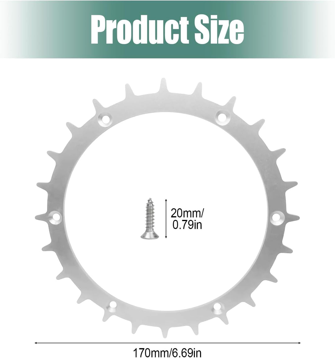 JOJOCY Edelstahl Spikes für Bosch Indego XS300 M700 S500 Mähroboter, 170mm Mähroboter Rad Spikes mit