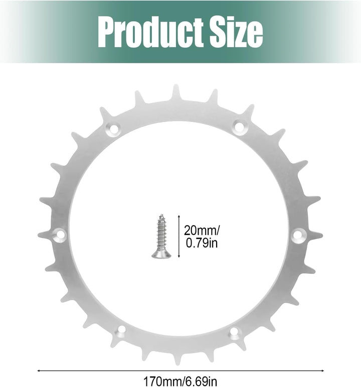 JOJOCY Edelstahl Spikes für Bosch Indego XS300 M700 S500 Mähroboter, 170mm Mähroboter Rad Spikes mit