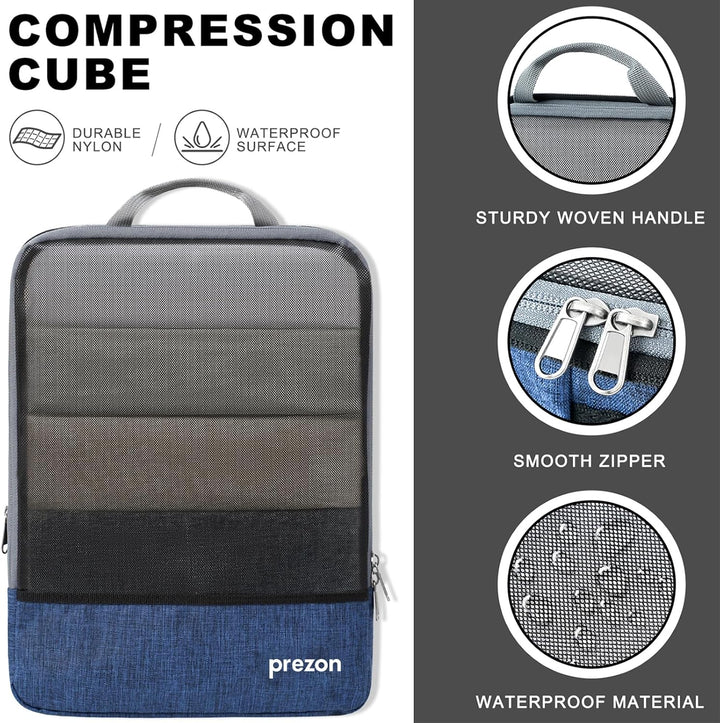 Prezon Komprimierbaren Packwürfeln zur Organisation Ihres Reisegepäcks, Compression Packing Cube, Pa