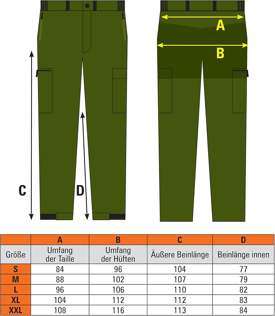 Tandem Baits Herren Cargo Hosen | Outdoorhose Cargohose Wanderhose Trekkinghose für Männer | Freizei