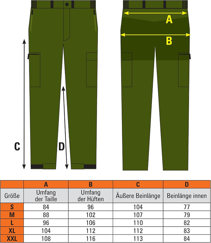 Tandem Baits Herren Cargo Hosen | Outdoorhose Cargohose Wanderhose Trekkinghose für Männer | Freizei