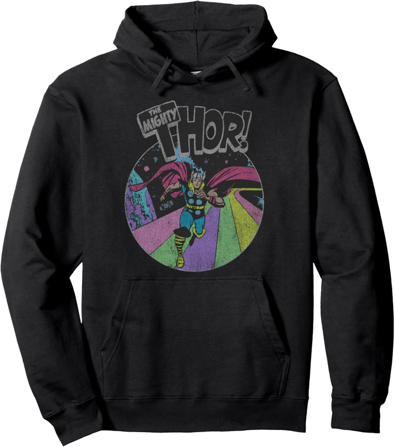 Marvel Avengers The Mighty Thor Distressed Retro Portrait Pullover Hoodie