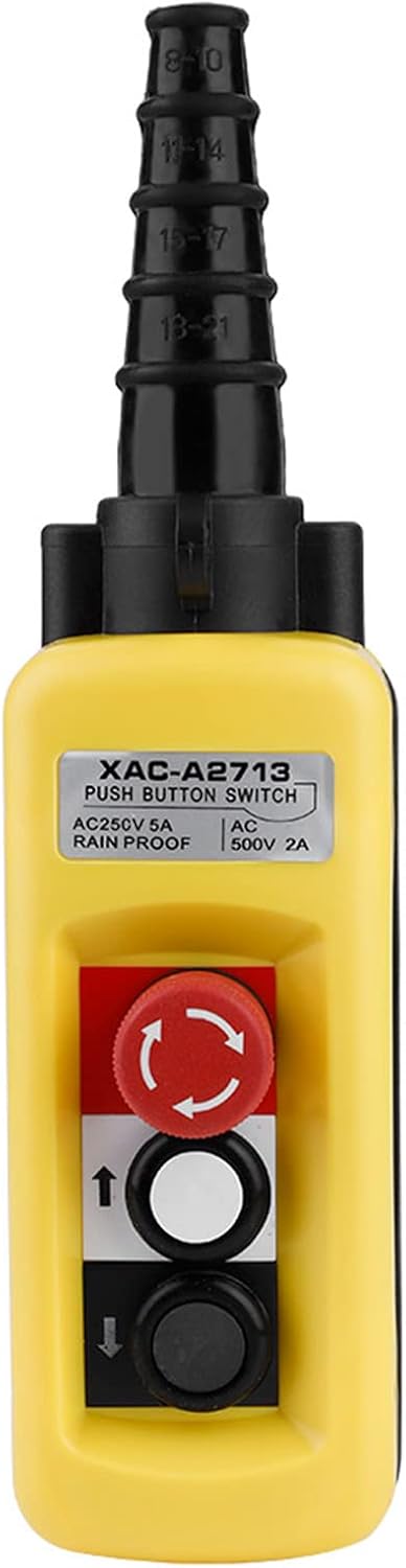 Crane Hoist Control, XAC-A2713 Crane Kettenzug Druckschalter Heben Anhänger Controller mit Not-Aus 2