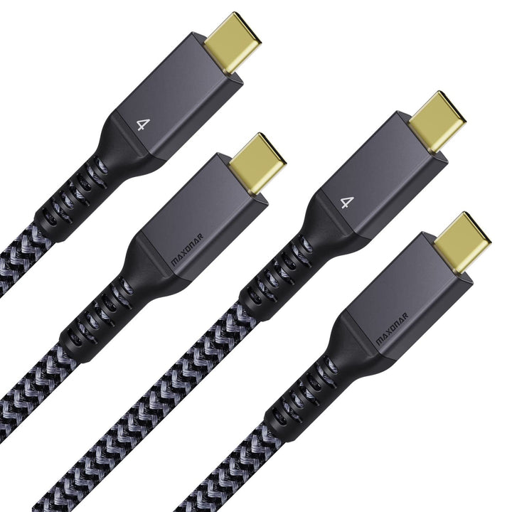 Thunderbolt 4 Kabel 1,2m/40Gbps,Maxonar TB4 USB C 4 Kabel Unterstützt 1x8K60hz oder doppelten 4K60hz