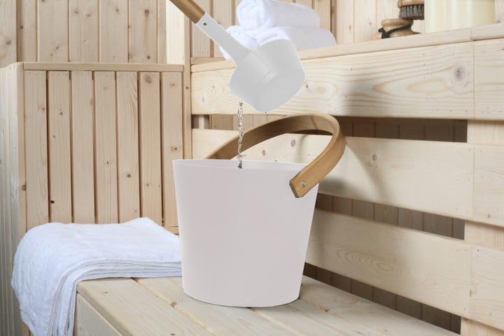 SULENO - Sauna Set KJELL | 2-teilig - Saunakübel, Saunakelle, Saunazubehör, Saunazubehörset, Aufguss