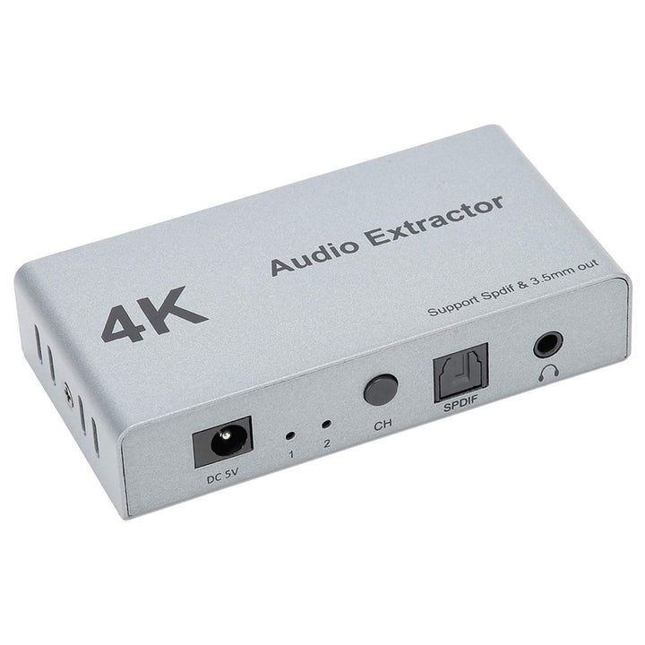 ASHATA HDMI-Schalter 4K HDMI-Splitter, 2 in 1 Out 2 x 1 HDMI Audio Extractor-Verteiler, 2 zu 1 HDMI