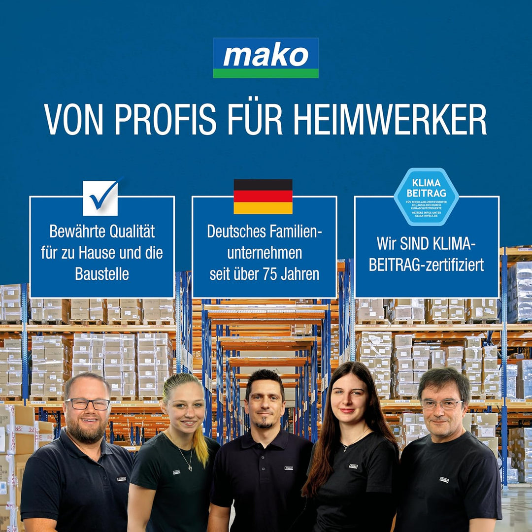 mako Multifunktionstisch Profi – Höhenverstellbarer Mehrzwecktisch 60 x 100 cm - Campingtisch, Klapp