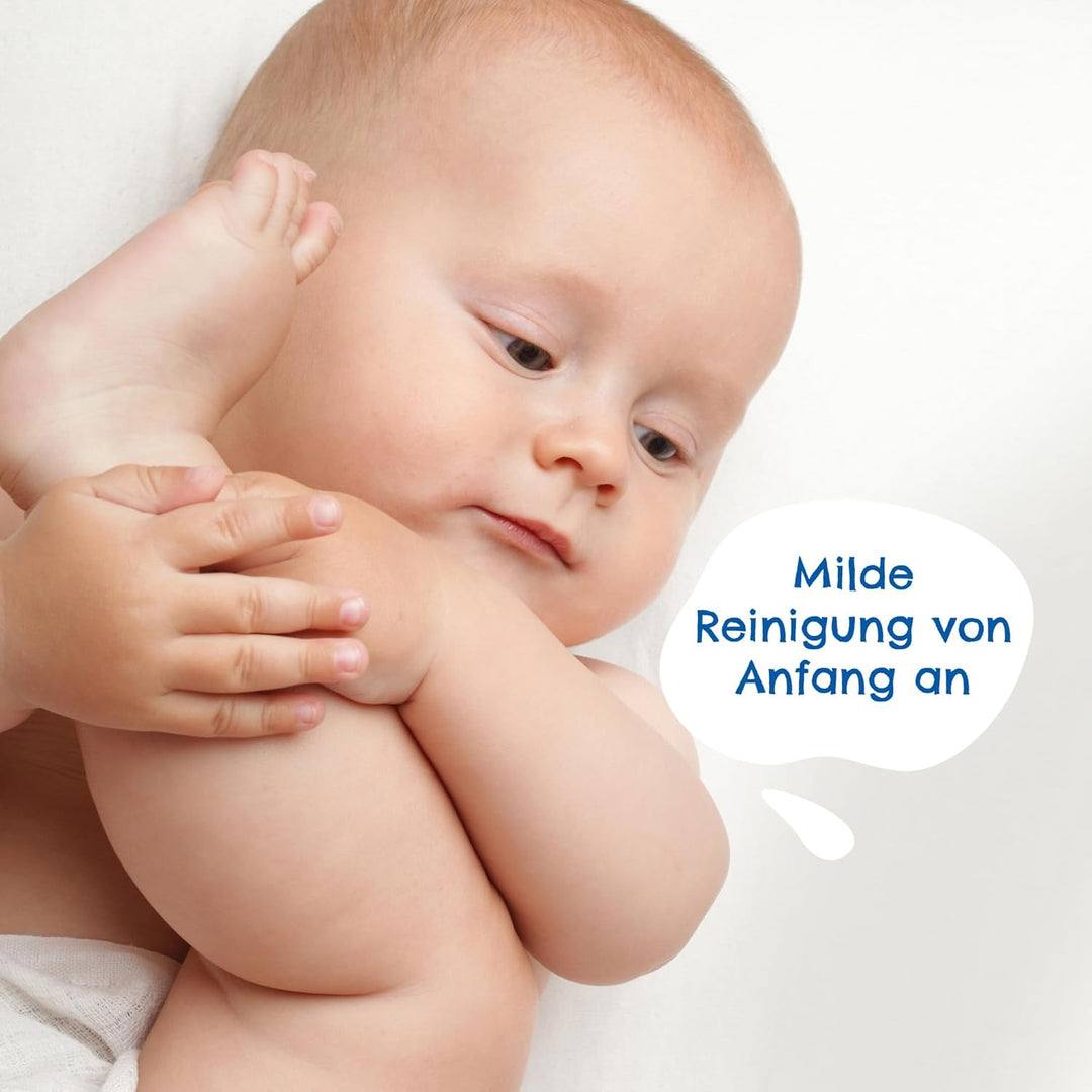 PAEDIPROTECT Feuchttücher 3 x 48 Stück, sensitive Baby Water Wipes mit 99% Wasser ohne Duftstoffe, f