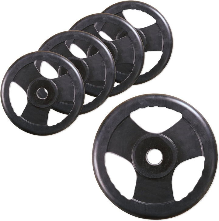 Sport-Thieme Wettkampf-Hantelscheiben Gummiert | 50 mm | 5kg - 25kg | Gusseisen | Mit Griffmulden |