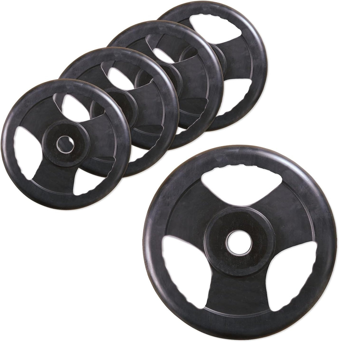 Sport-Thieme Wettkampf-Hantelscheiben Gummiert | 50 mm | 5kg - 25kg | Gusseisen | Mit Griffmulden |